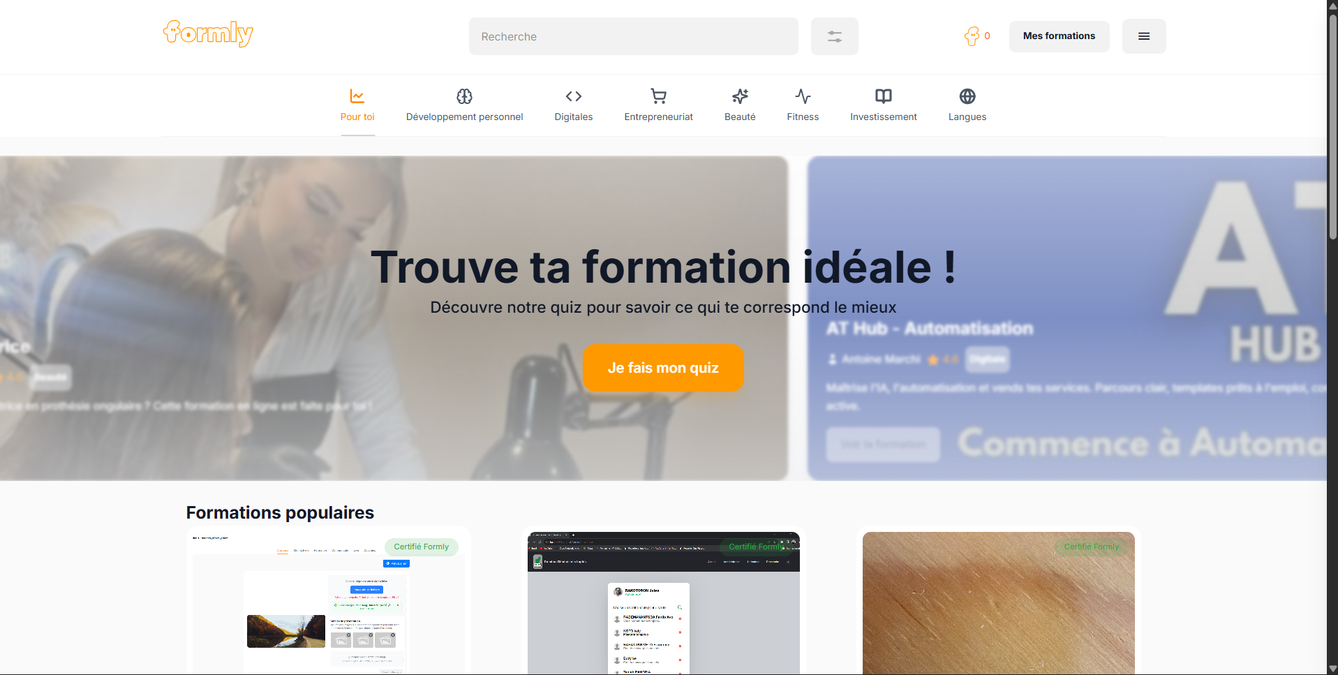 Formly - Plateforme de certification
